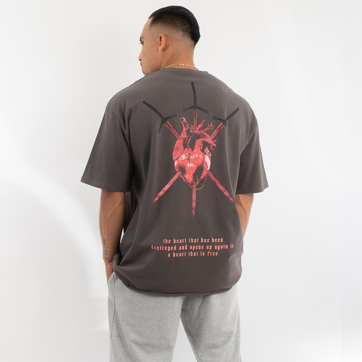 Heart Breaker (Grey) Ultra-Heavy Super Oversized T – VSRL