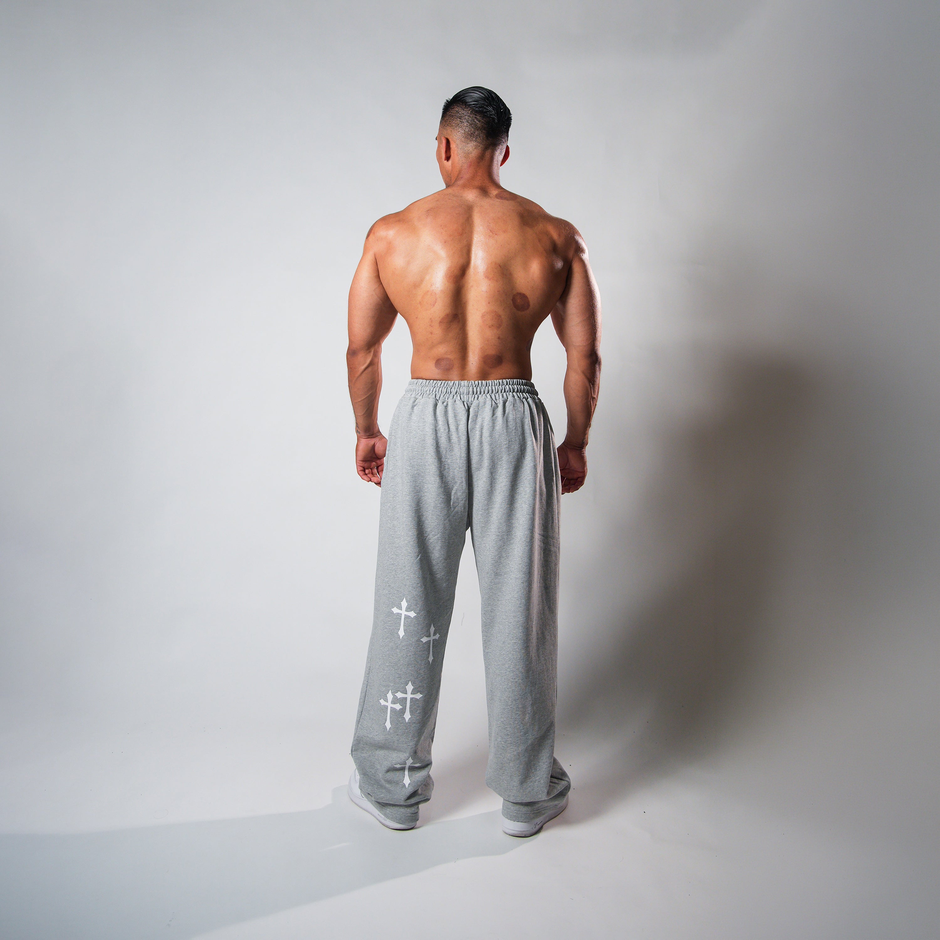 Blessed (Heather Grey) Heavyweight Wide Leg Sweats – VSRL