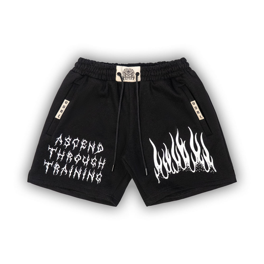 
                      
                        Ascend Through Training (Black) Heavyweight Cotton Shorts
                      
                    