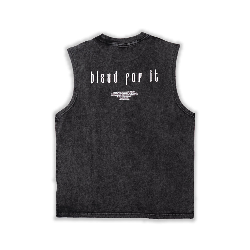 "Bleed For It" Cut-off Tank Top