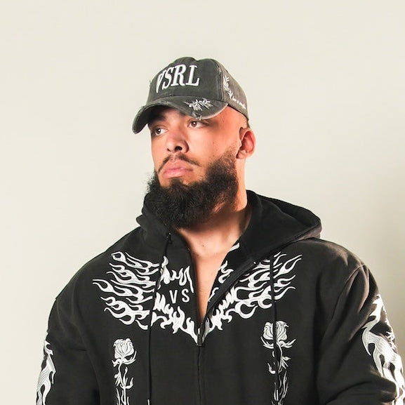 VSRL Floral Dad Hat (Acid Washed Black)