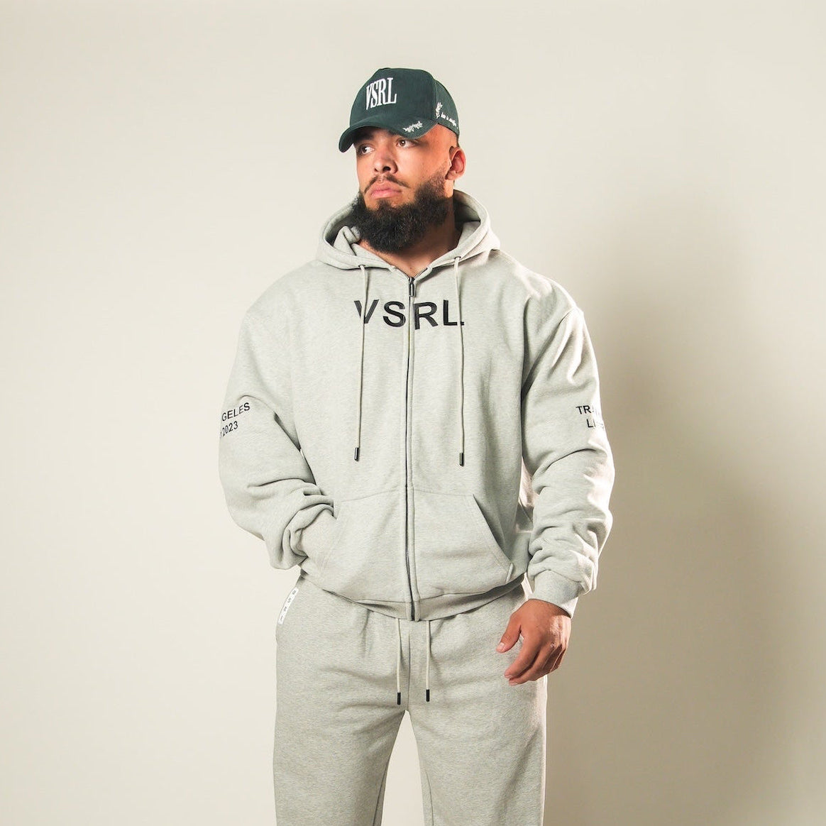 VSRL Origin (Grey) Heavy Oversized Zip Up Hoodie