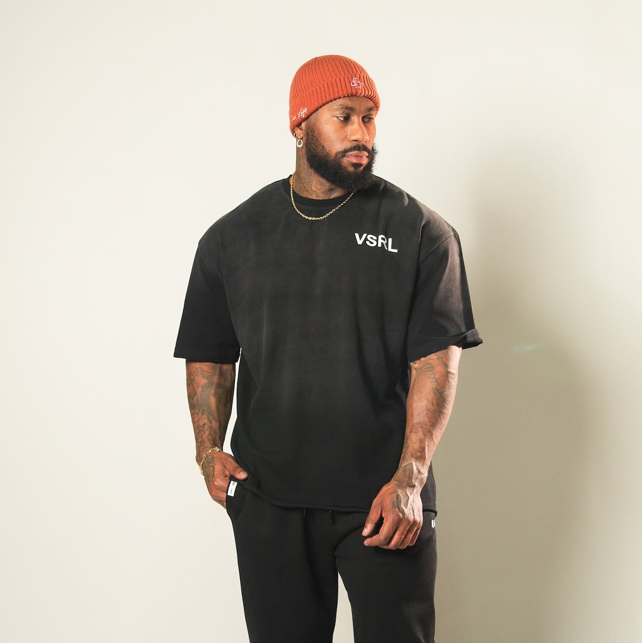 VSRL Bodybuilding (Sun Faded Black) Ultra-Heavy Super Oversized T