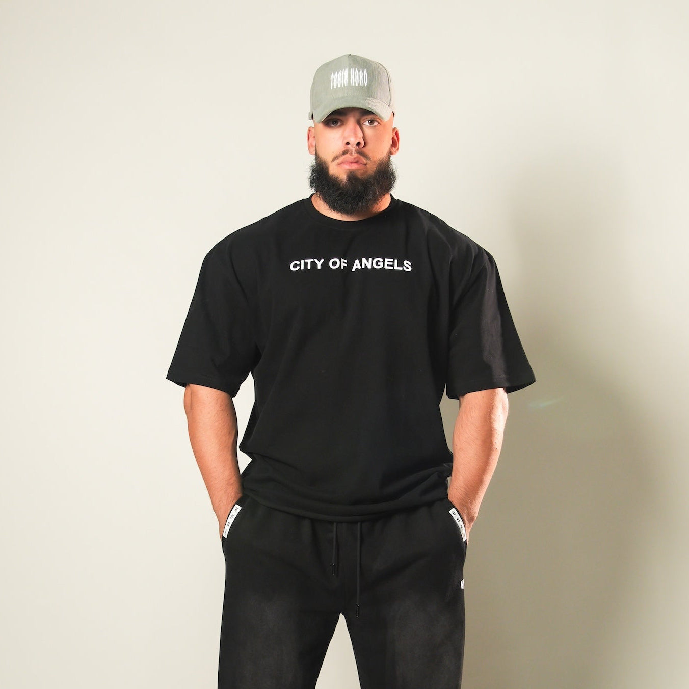 City of Angels (Black) Ultra-Heavy Super Oversized T