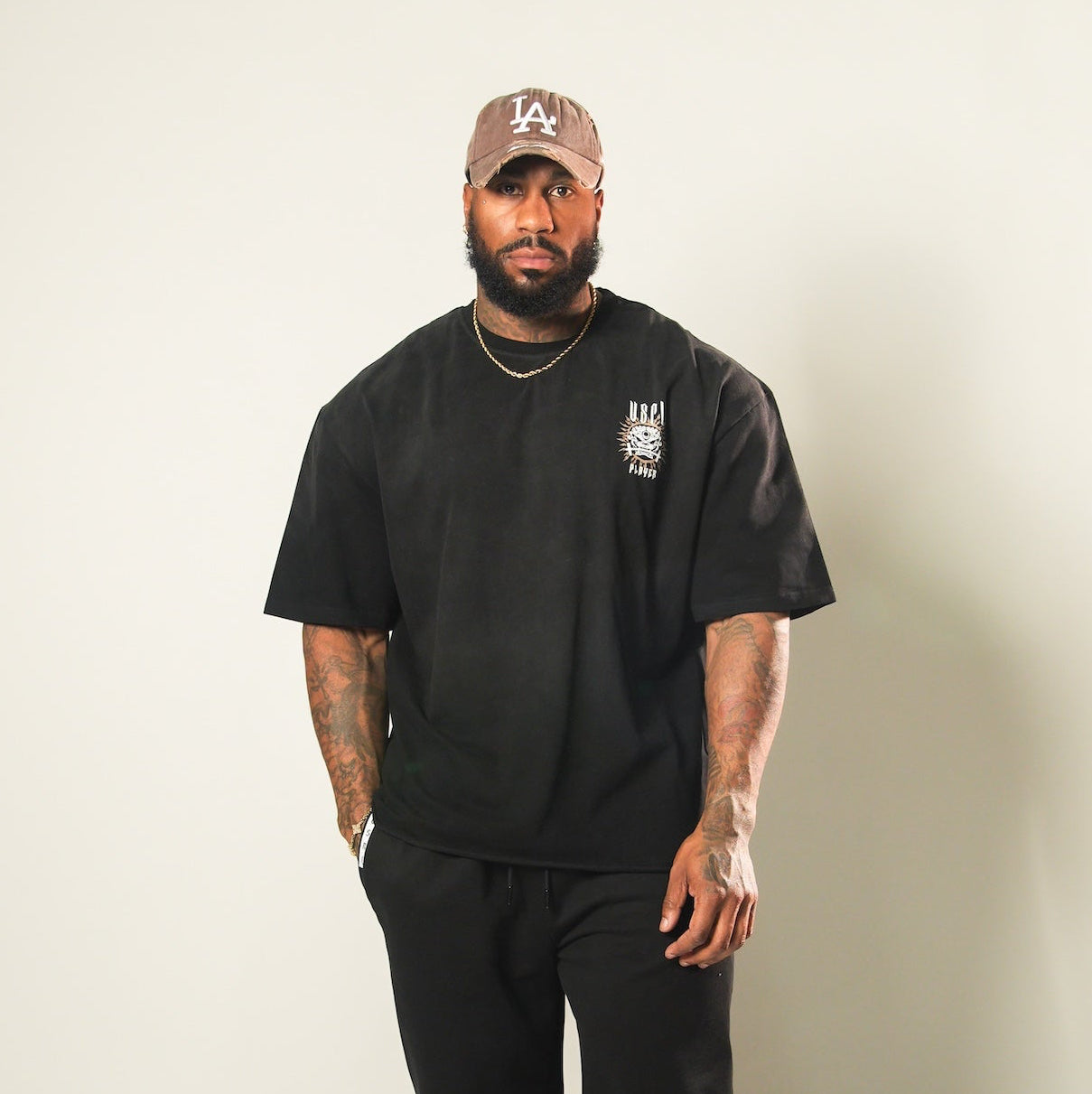 VSRL Player (Sun Faded Black) Ultra-Heavy Super Oversized T