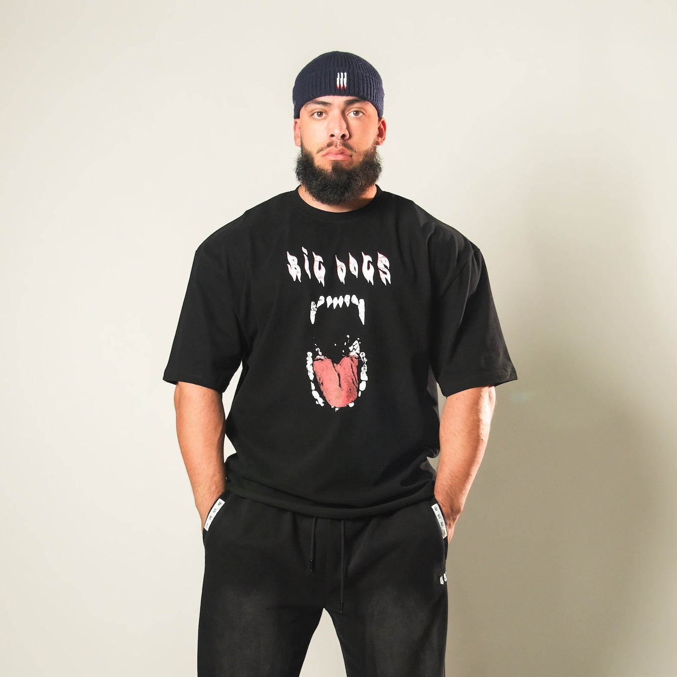 Big Dogs (Black) Ultra-Heavy Super Oversized T