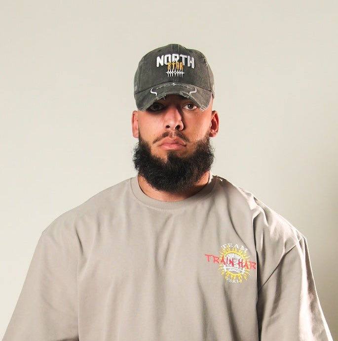 North Star Dad Hat (Acid Washed Black)