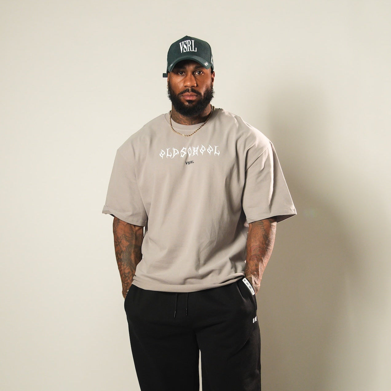 Old School Venice Beach (Grey) Ultra-Heavy Super Oversized T