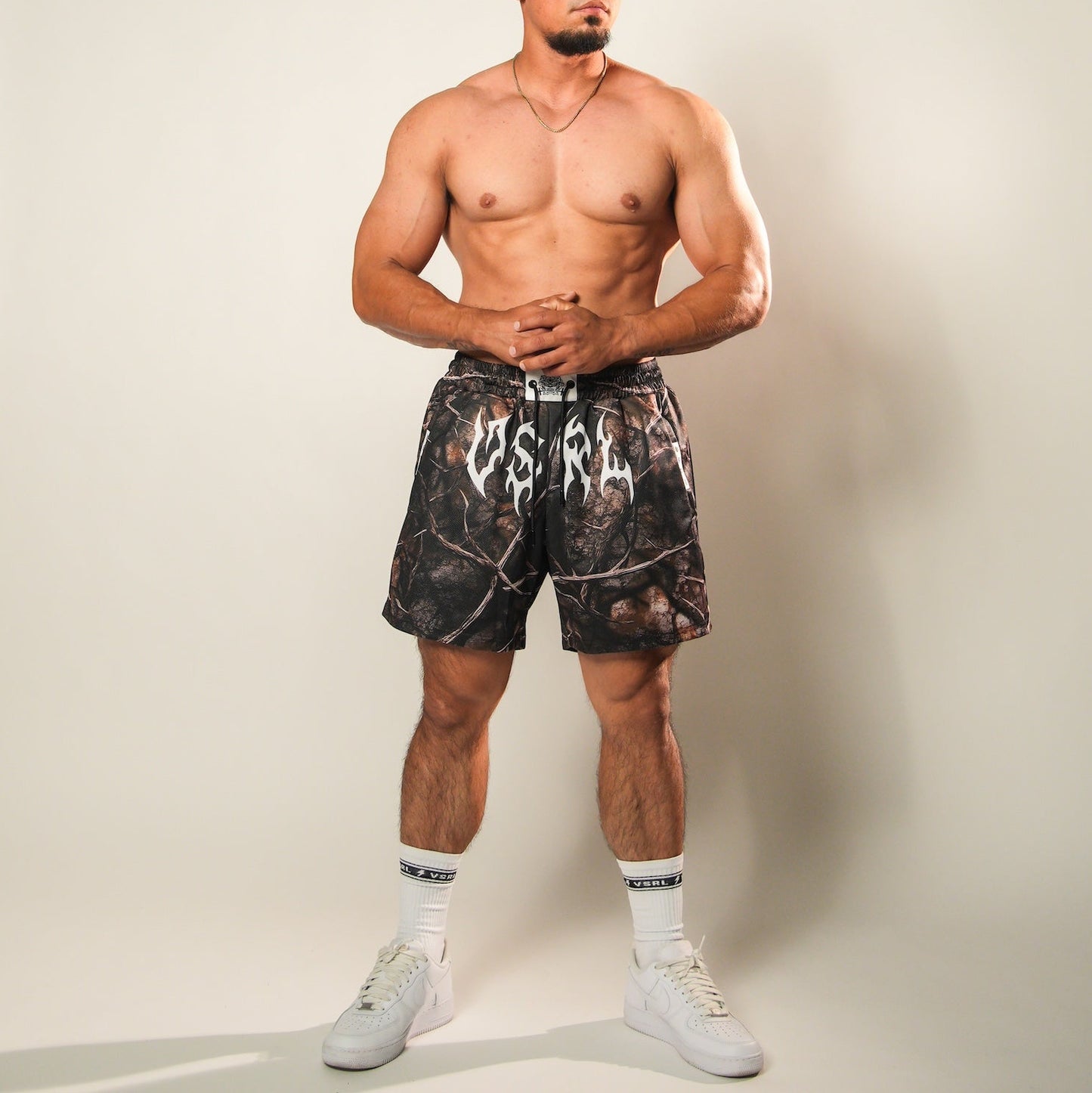 Rugged Camo Mesh Shorts