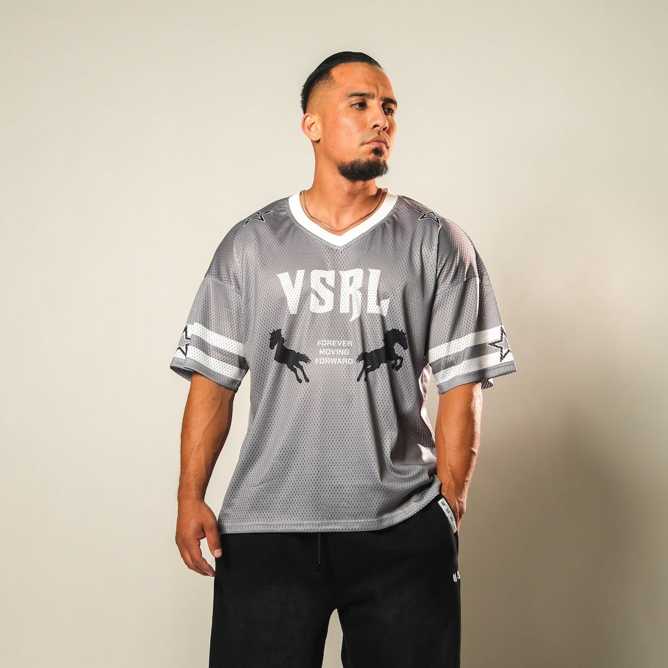 Dark Grey Overtake V-Neck Jersey