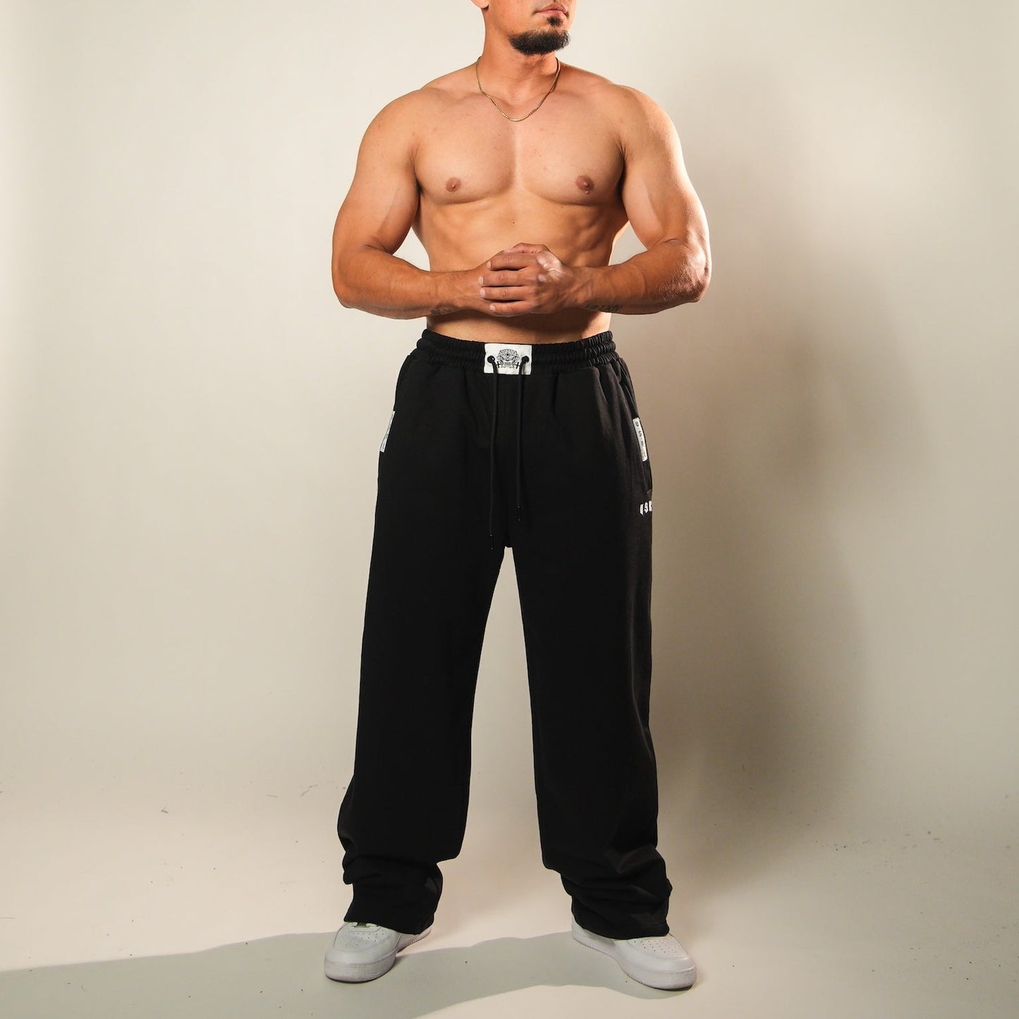 Heavyweight Wide Leg Sweats (Black)