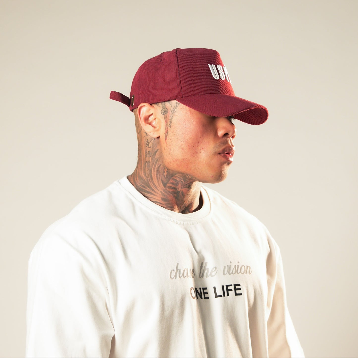 Minimal VSRL Corduroy Hat (Maroon)