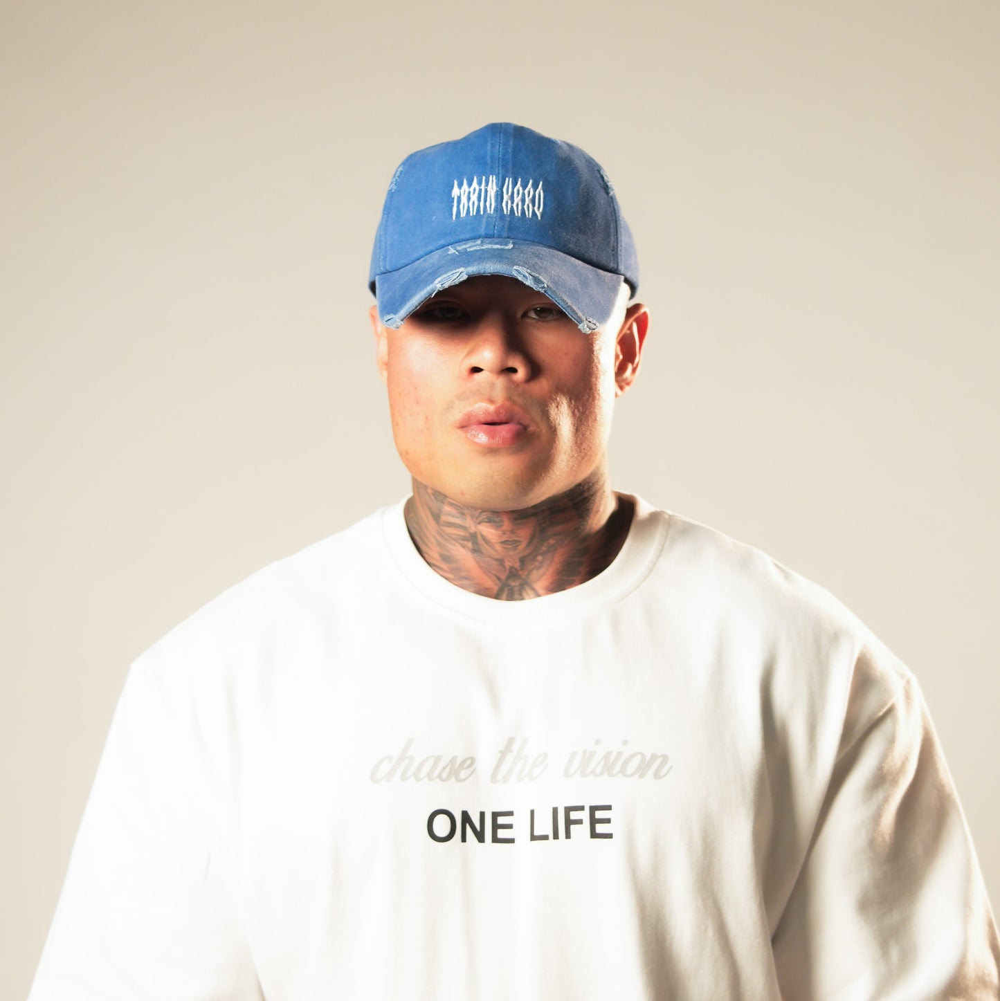 Train Hard Dad Hat (Denim Blue)