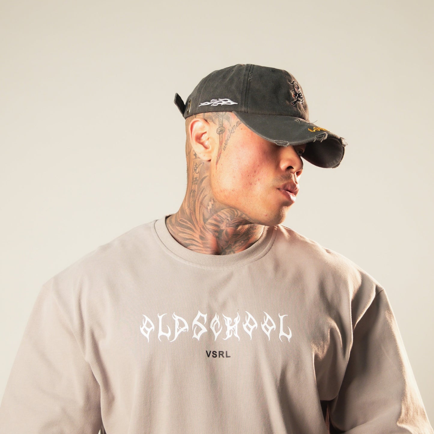 Panther Dad Hat (Acid Washed Black)