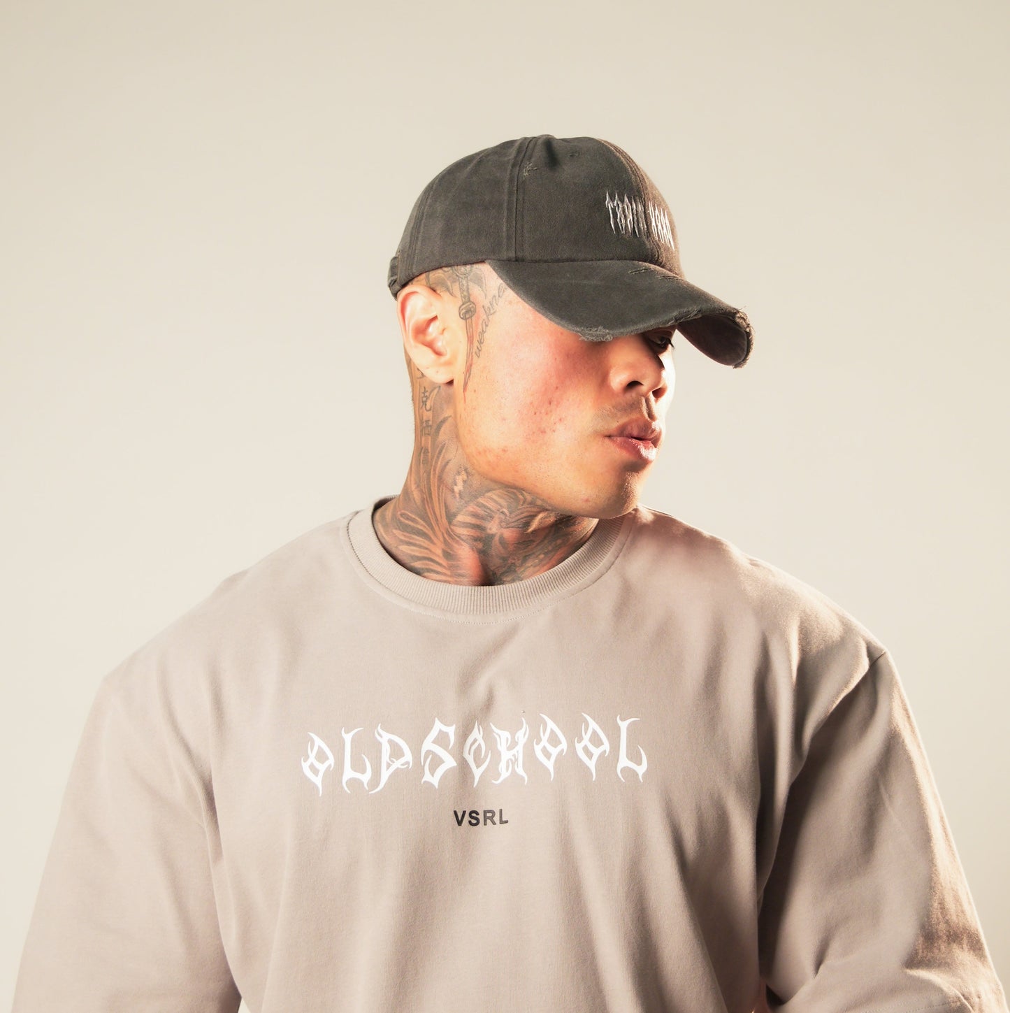 Train Hard Dad Hat (Acid Washed Black)