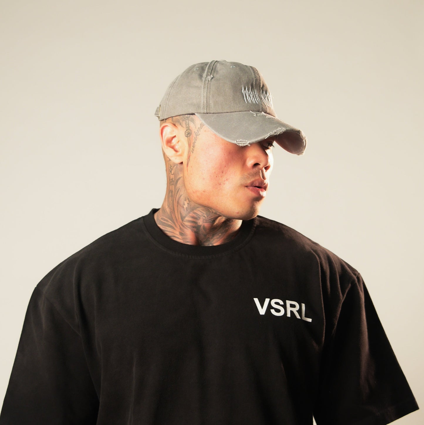 Train Hard Dad Hat (Stone Grey)