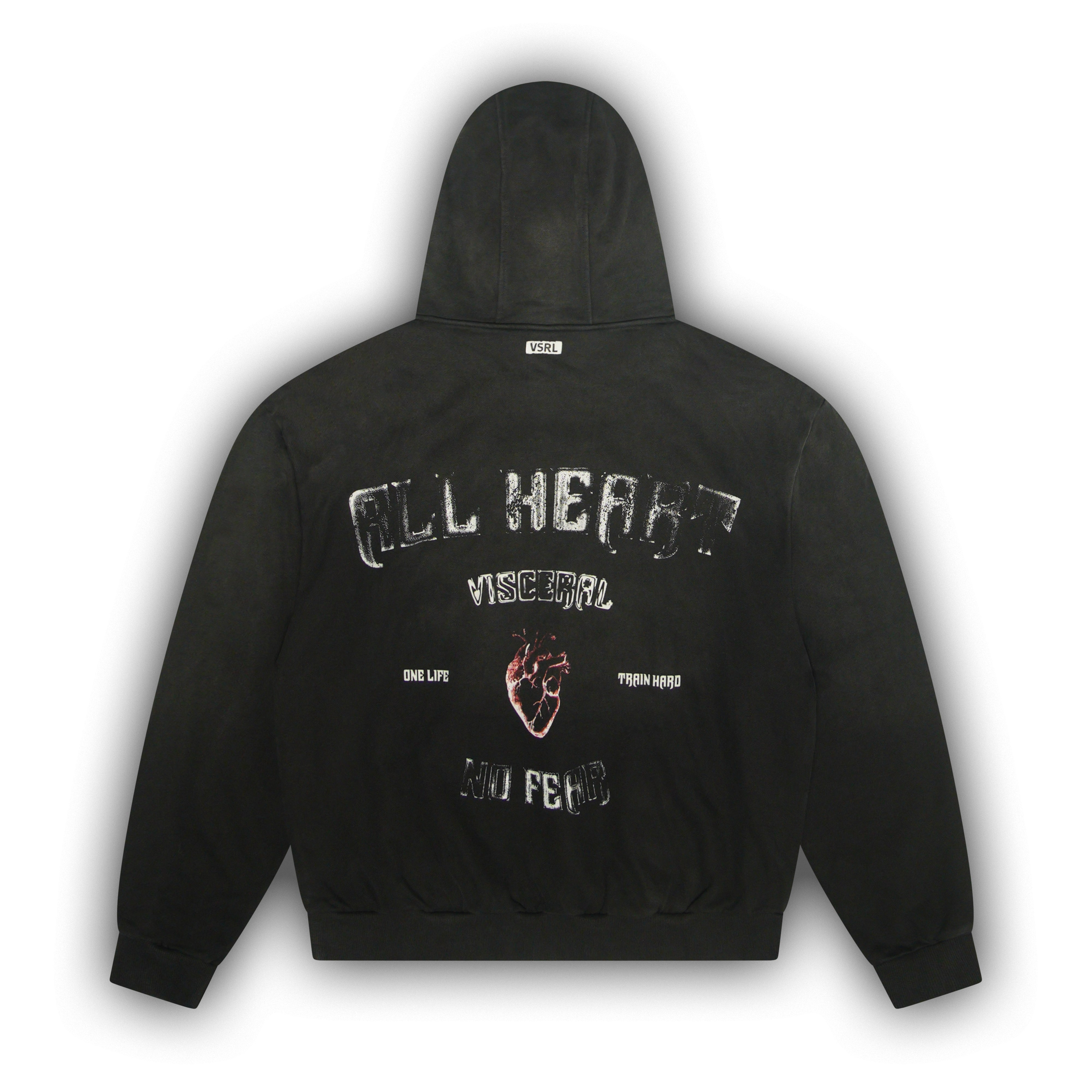 All Heart (Sun Faded Black) Heavy Oversized Pullover Hoodie – VSRL