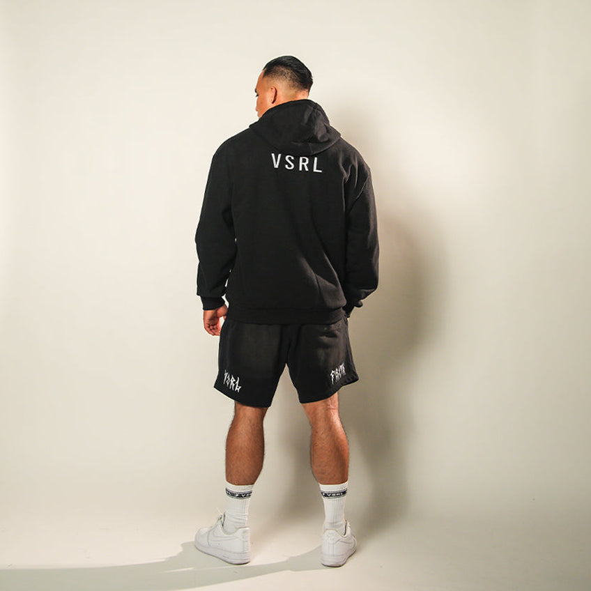VSRL Foo Dog (Black) Heavy Oversized Zip Up Hoodie