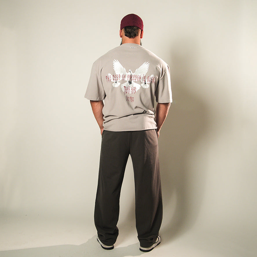 Cost of Freedom (Grey) Ultra-Heavy Super Oversized T