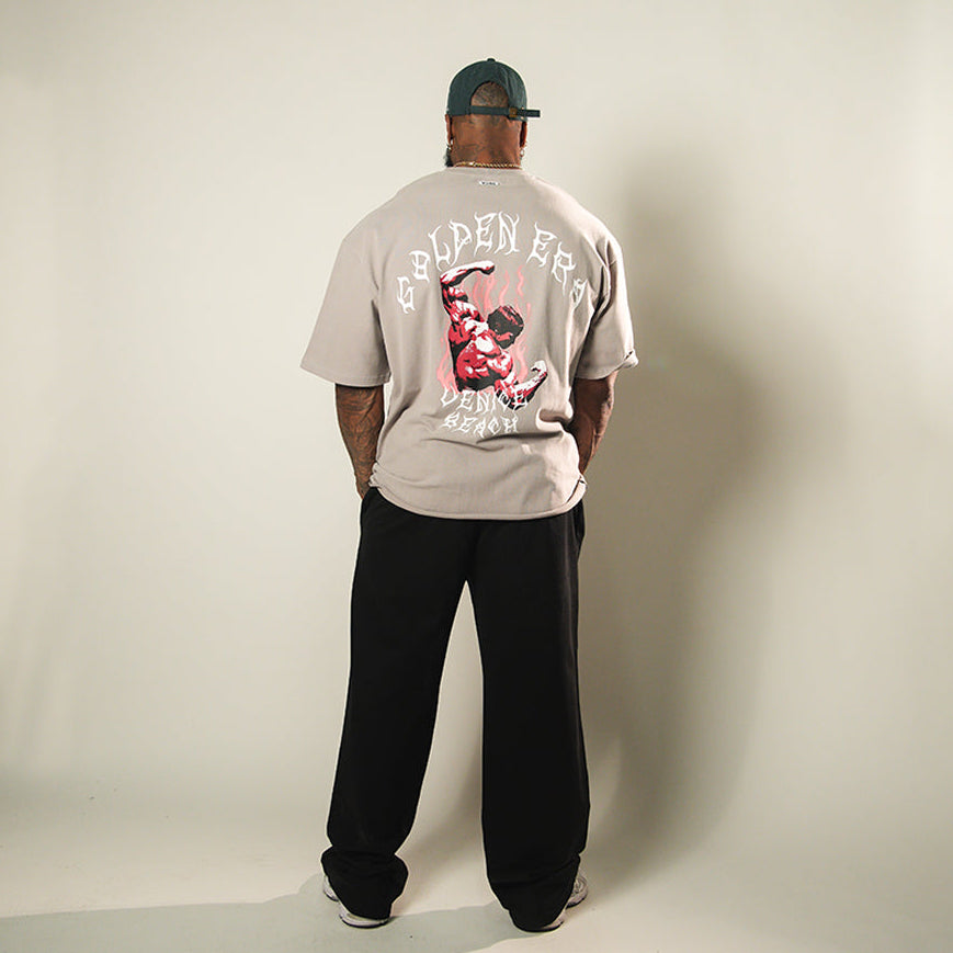 Old School Venice Beach (Grey) Ultra-Heavy Super Oversized T