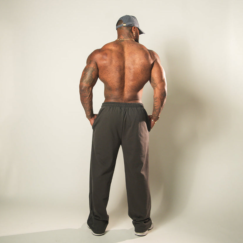 Heavyweight Wide Leg Sweats (Dark Grey)