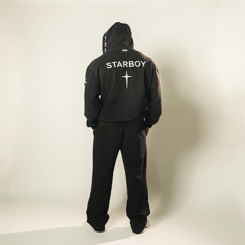 Starboy (Black) Heavy Oversized Zip Up Hoodie