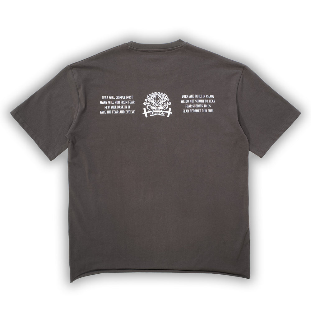 "Fear is Fuel" (Grey) Ultra-Heavy Super Oversized T