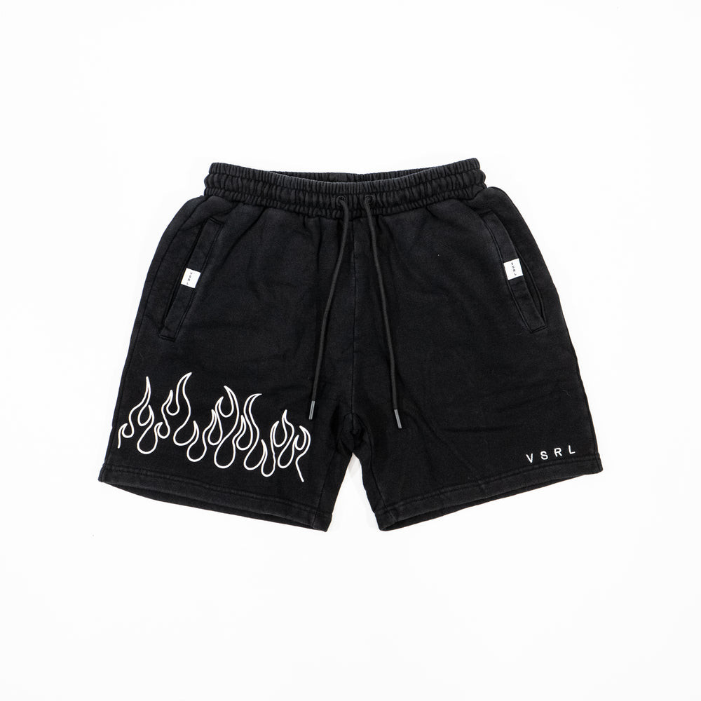 "White Flame" Above-Knee Shorts