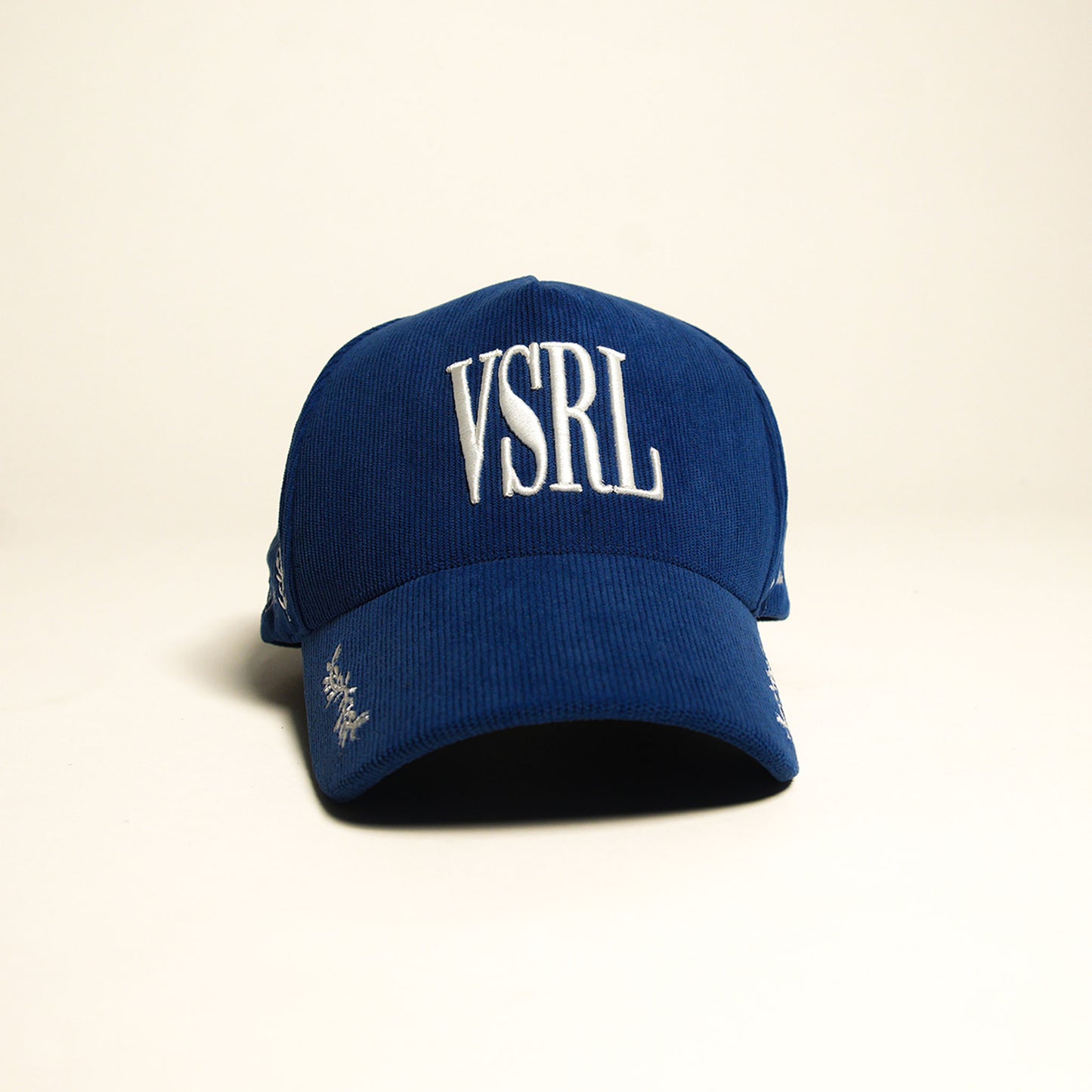 Floral VSRL Corduroy Hat (Deep Blue)