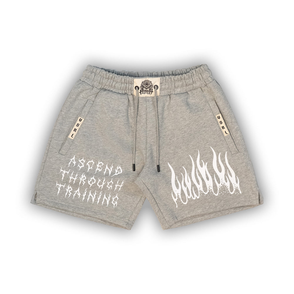 
                      
                        Ascend Through Training (Heather Grey) Heavyweight Cotton Shorts
                      
                    