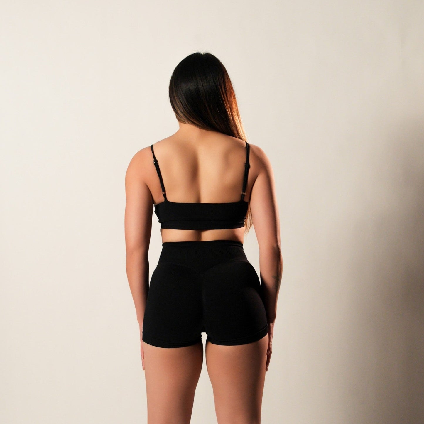 (Midnight Black) Strappy Bandeau Active Bra