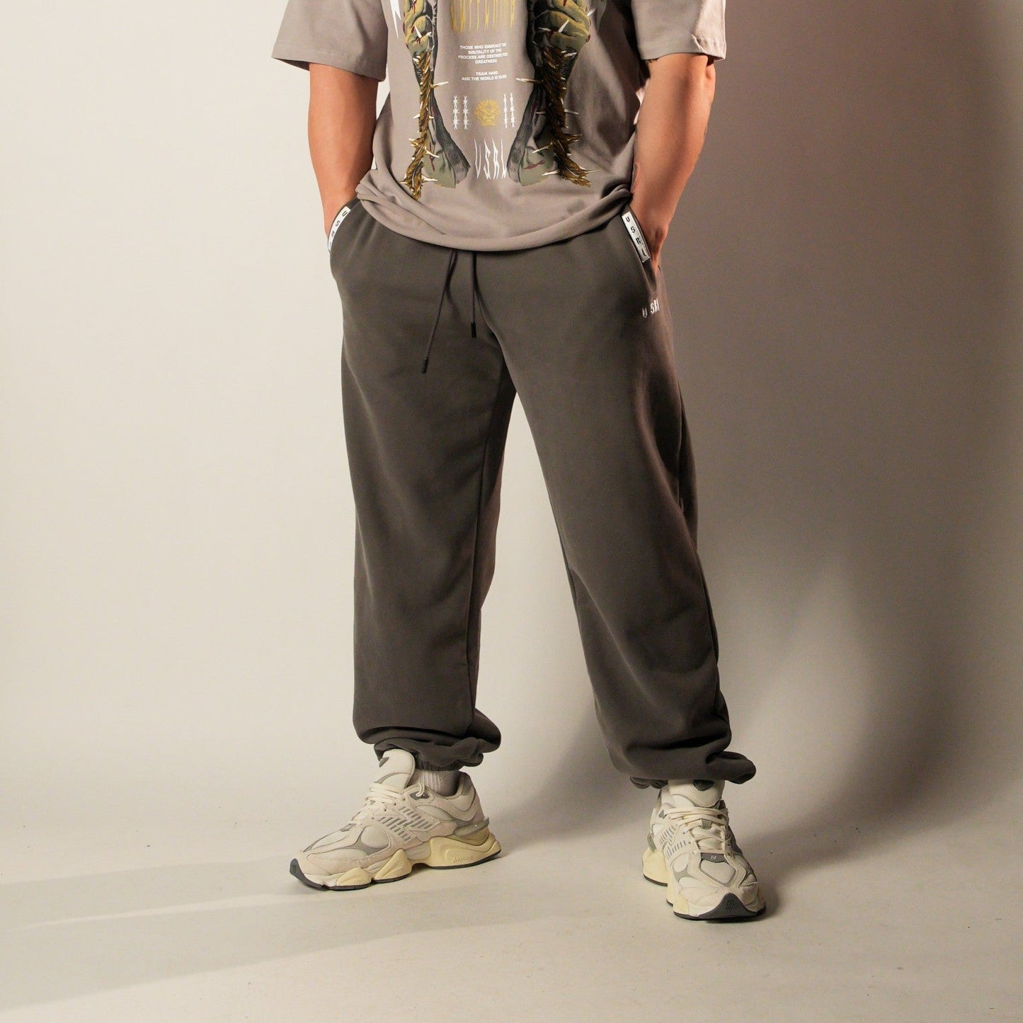 Dark Grey Heavyweight Baggy Joggers