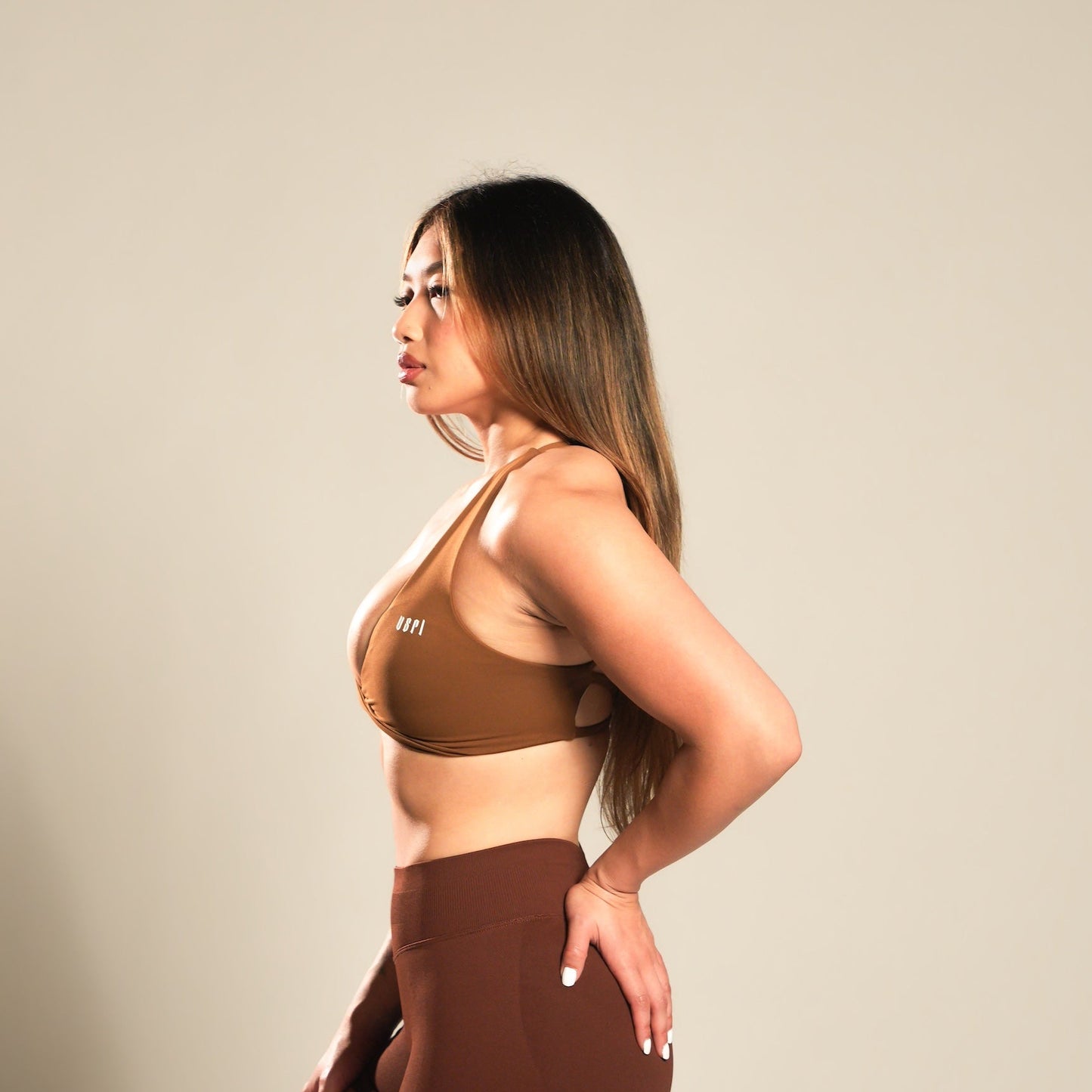 VSRL Low Cut Crossback Sports Bra (Coffee)