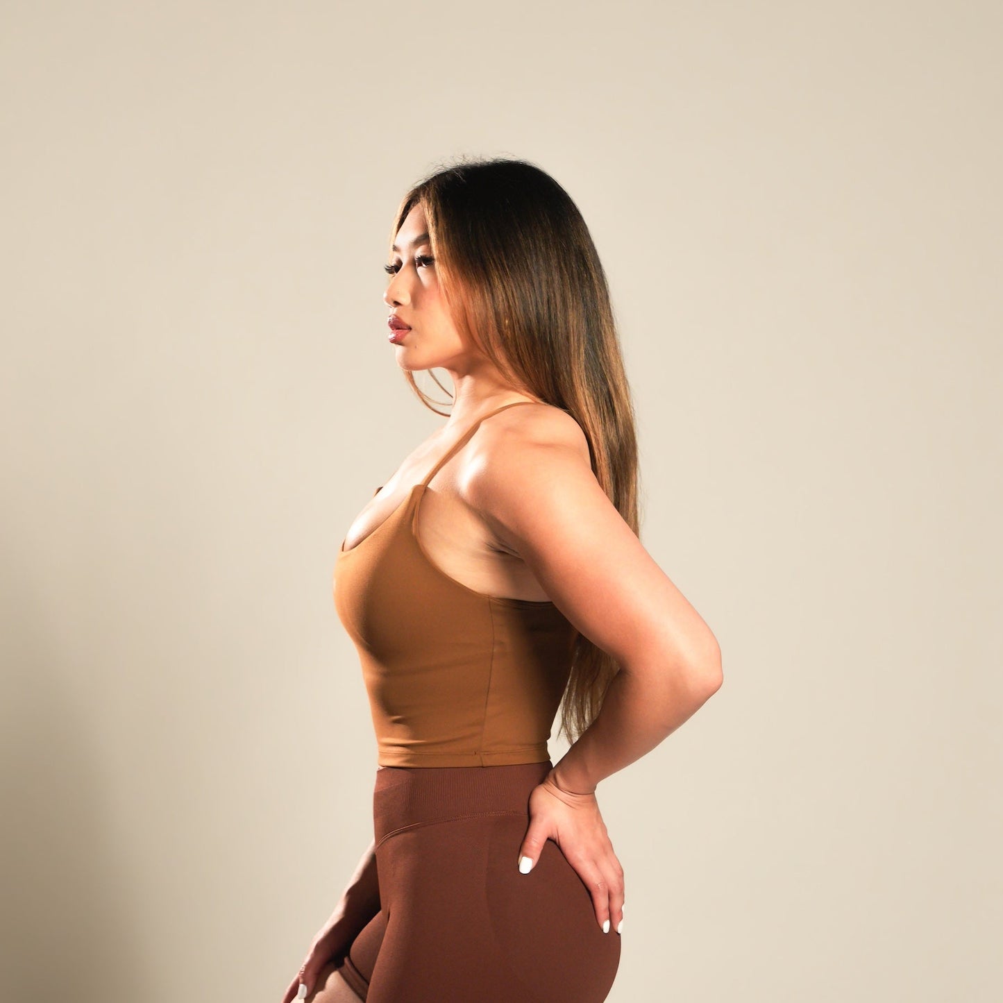 VSRL Strappy Crop Top (Coffee)