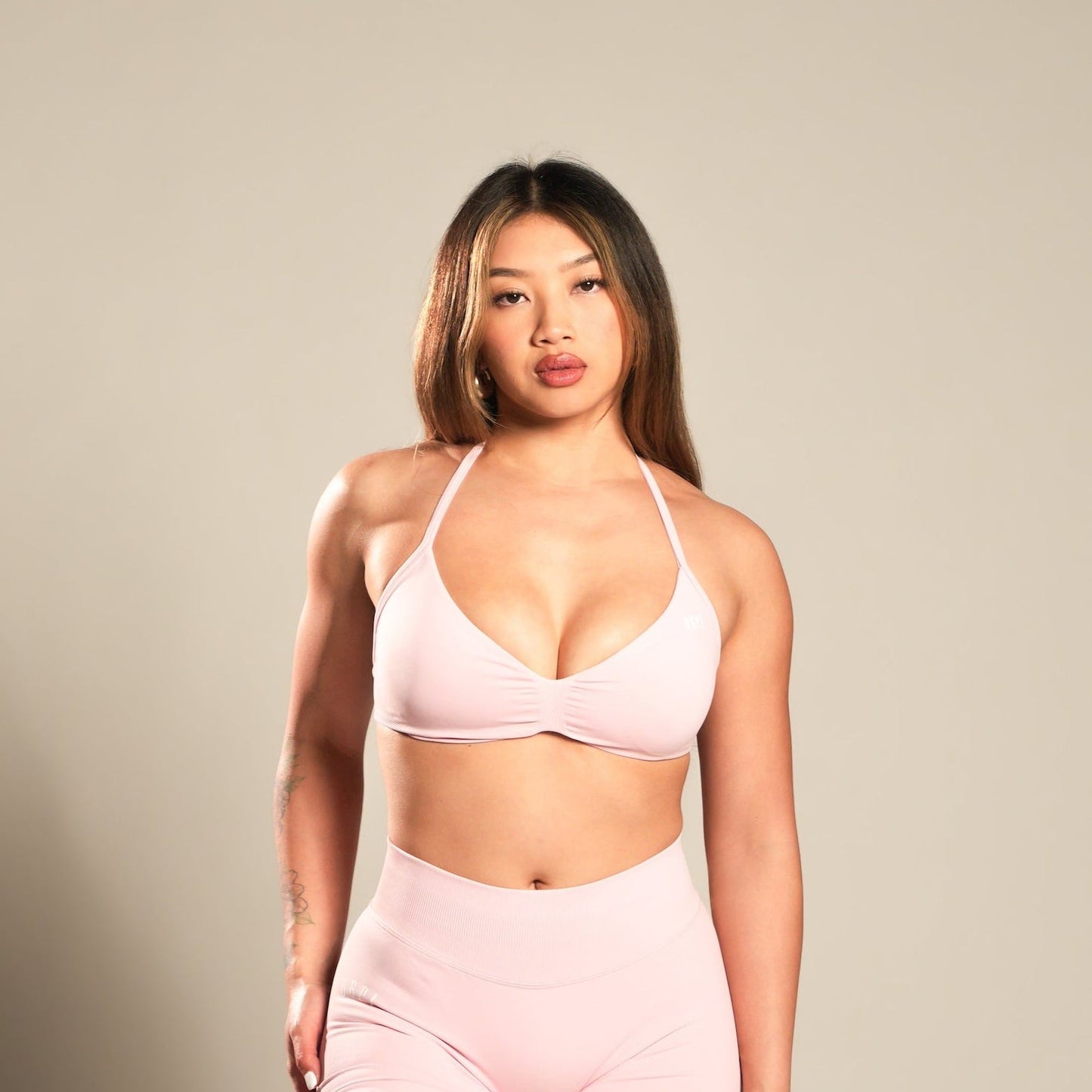 VSRL Halter Minimal Sports Bra (Pink)