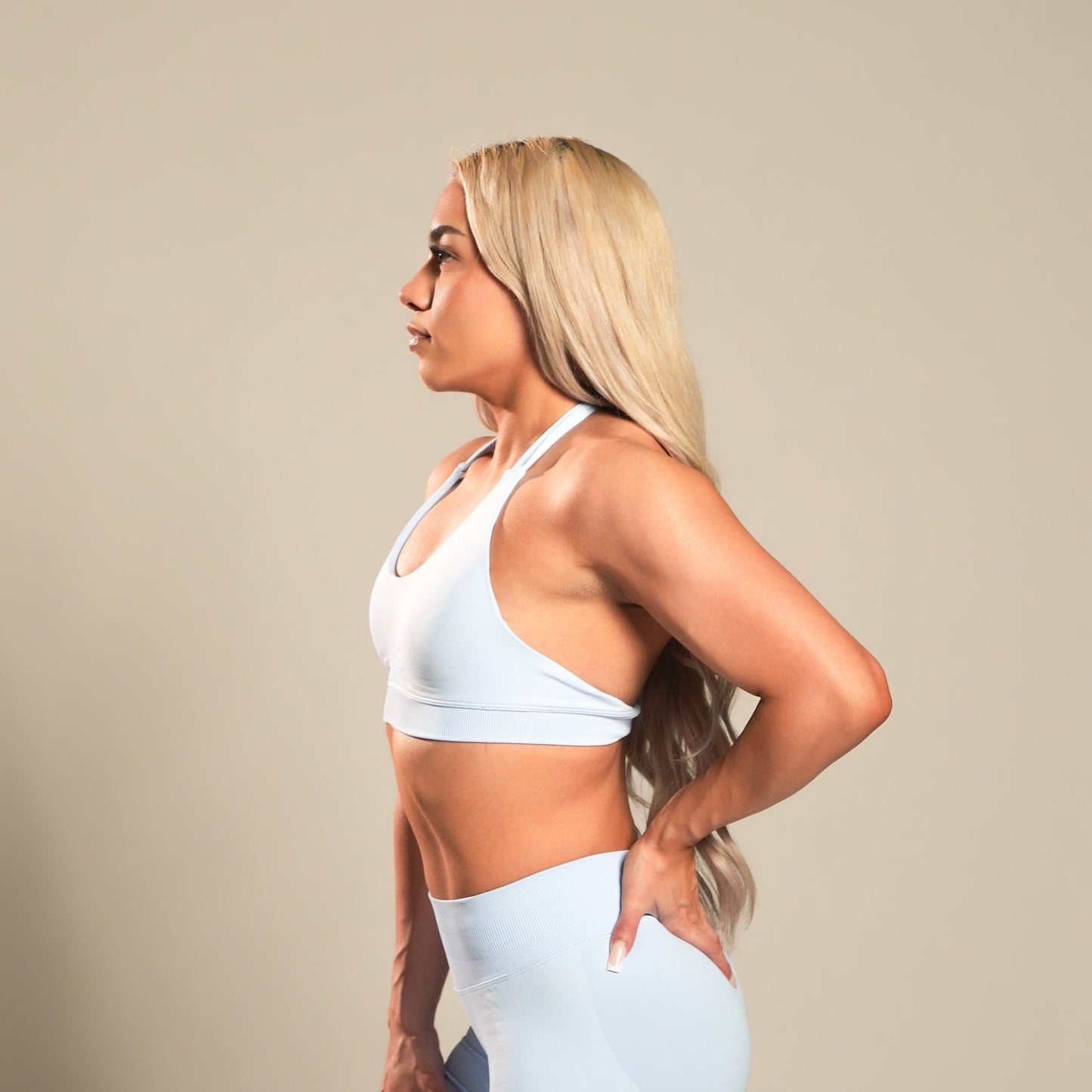 VSRL Halter Sports Bra (Ice Blue)