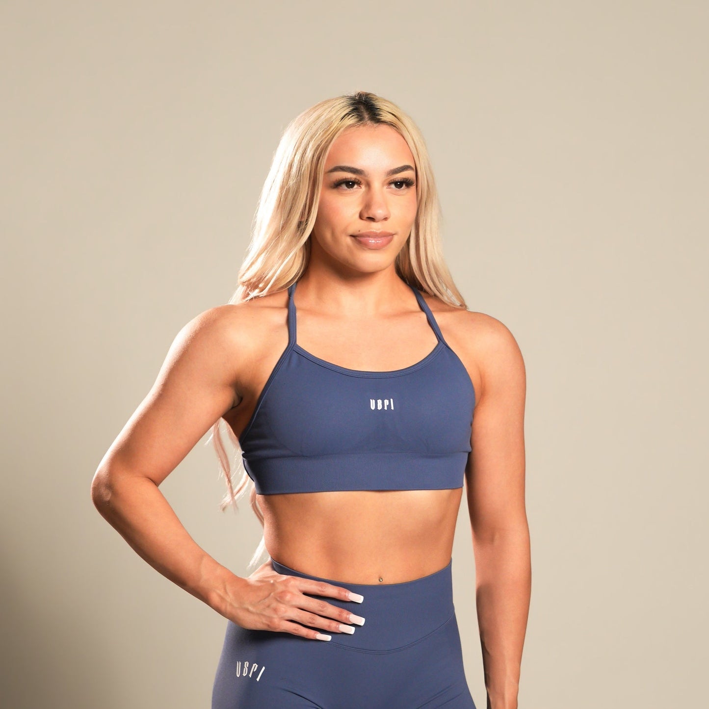 VSRL Crossback Sports Bra (Blue Grey)