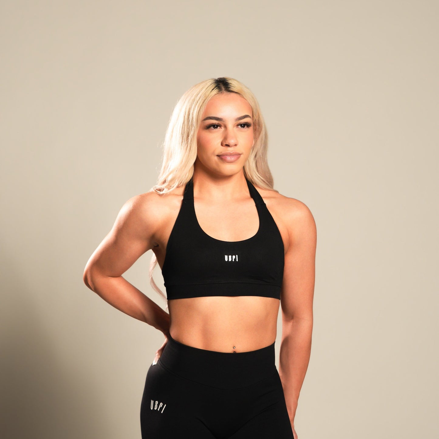 VSRL Halter Sports Bra (Black)