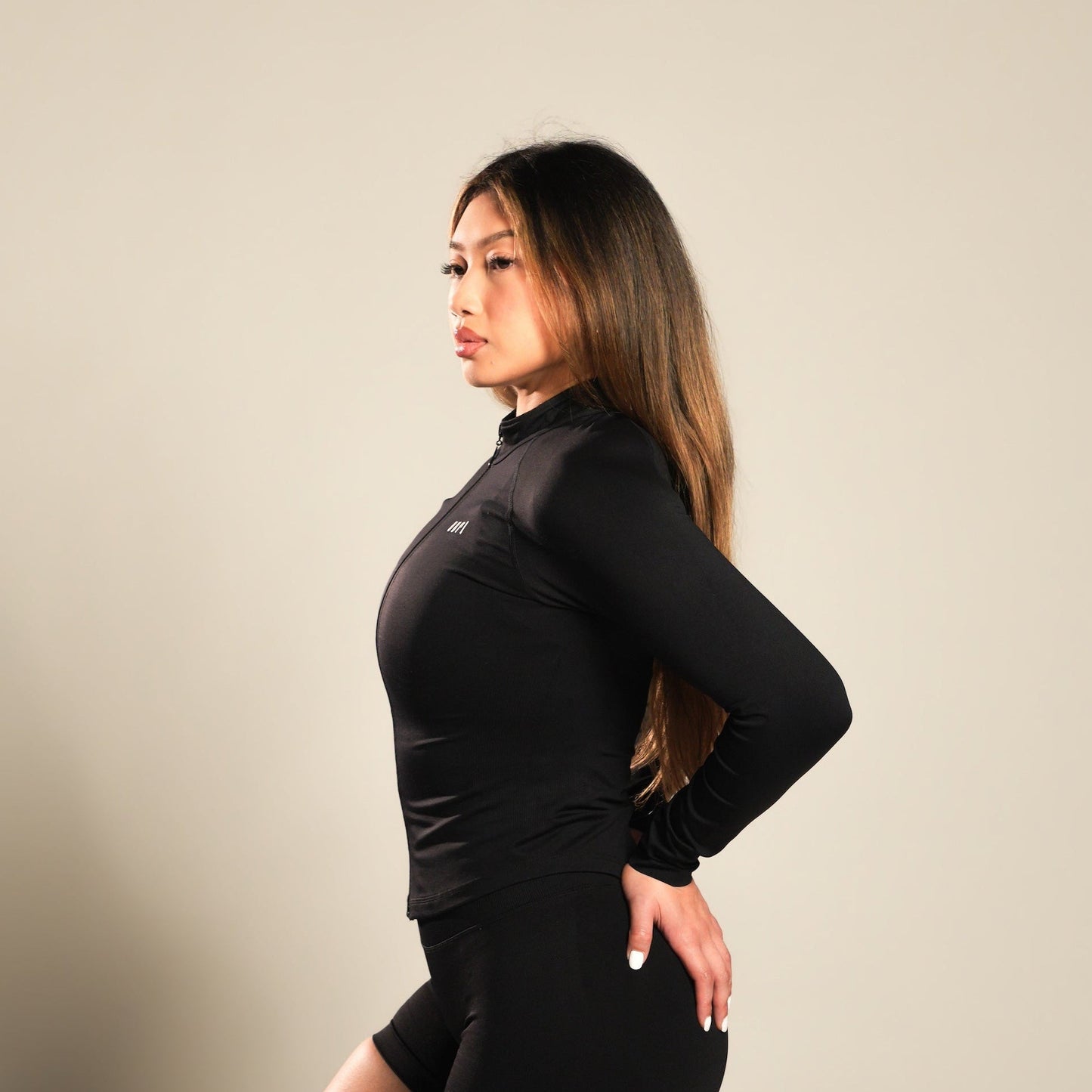 VSRL Long Sleeve Zip Up (Black)