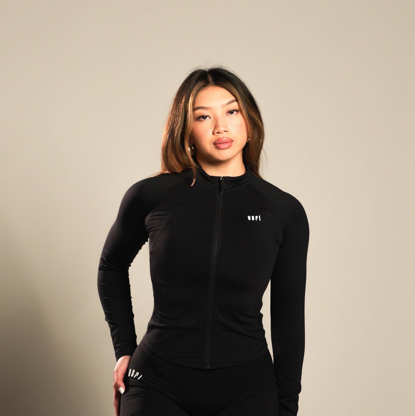 VSRL Long Sleeve Zip Up (Black)