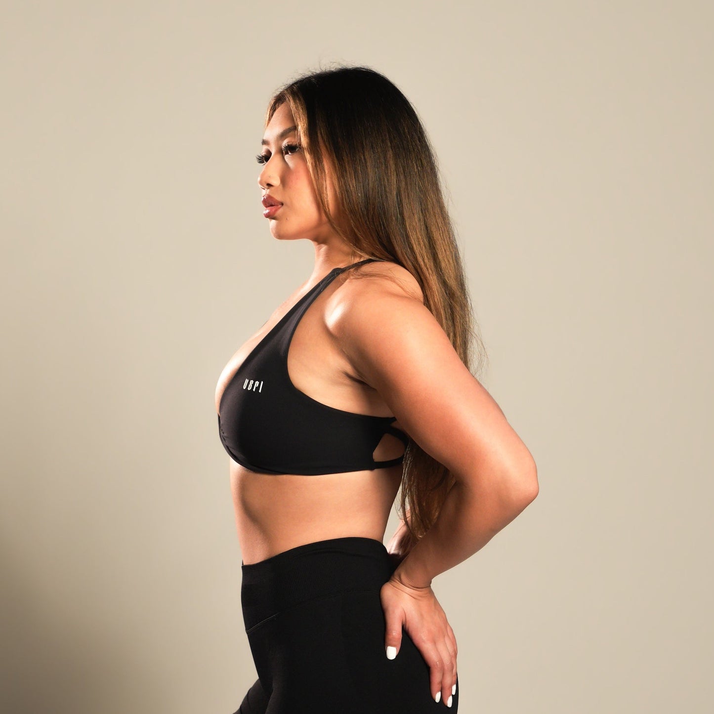 VSRL Low Cut Crossback Sports Bra (Black)