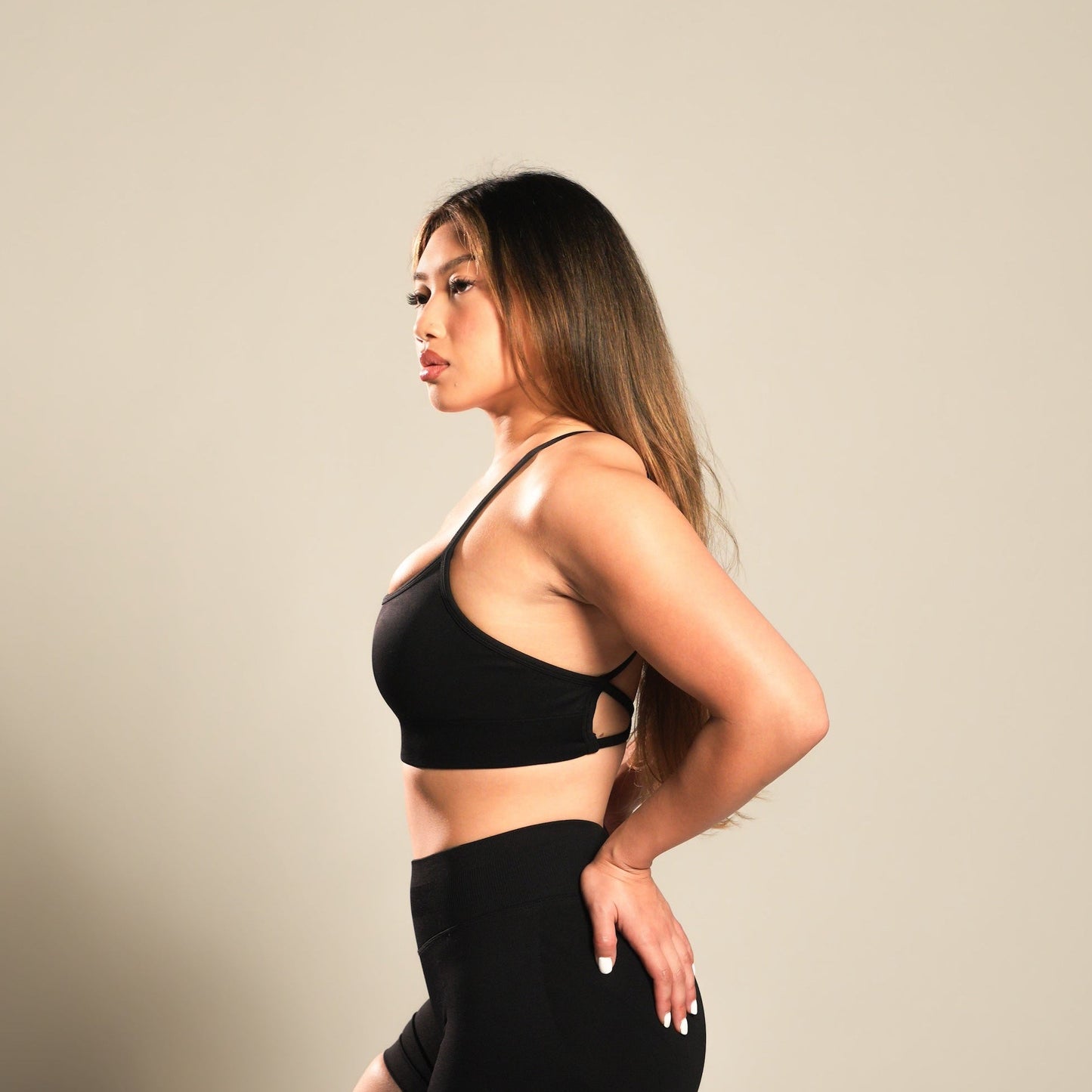 VSRL Crossback Sports Bra (Black)