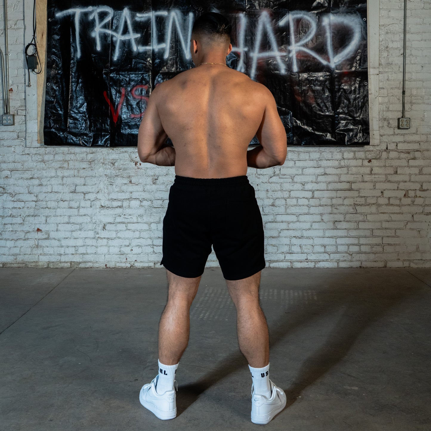 Minimal VSRL (Black) Heavyweight Cotton Shorts