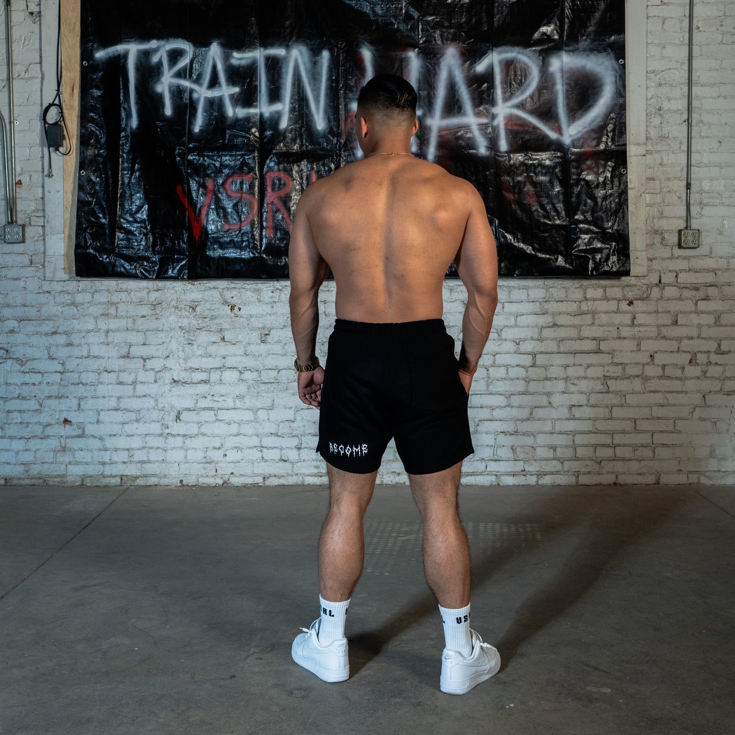 Ascend Through Training (Black) Heavyweight Cotton Shorts
