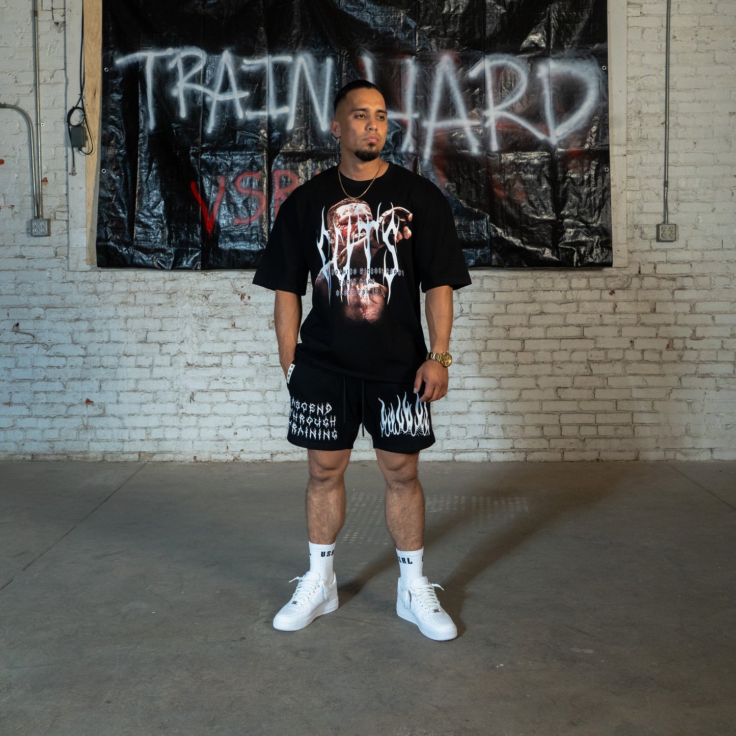 Guts (Black) Ultra-Heavy Super Oversized T