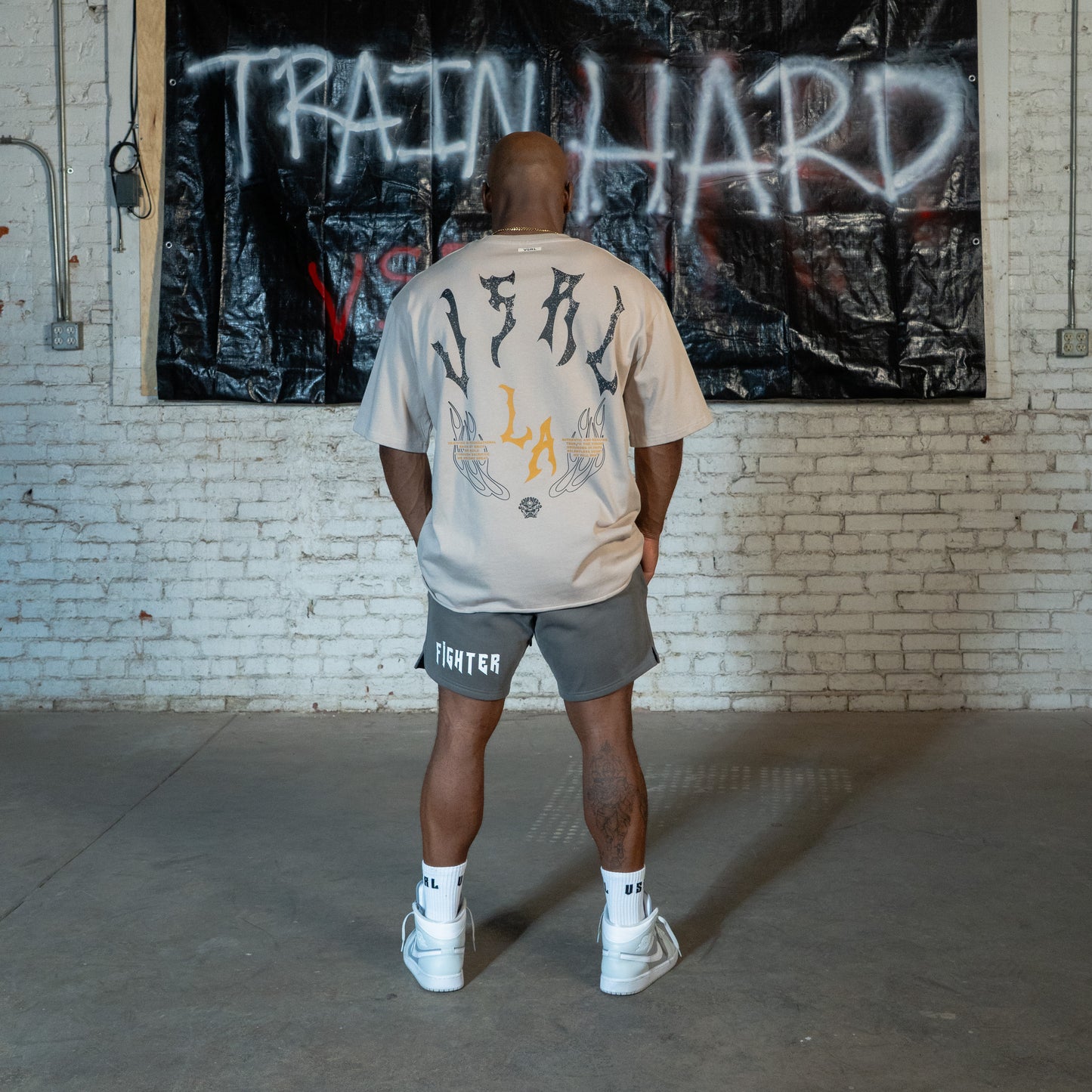 LA VSRL (Beige) Ultra-Heavy Super Oversized T
