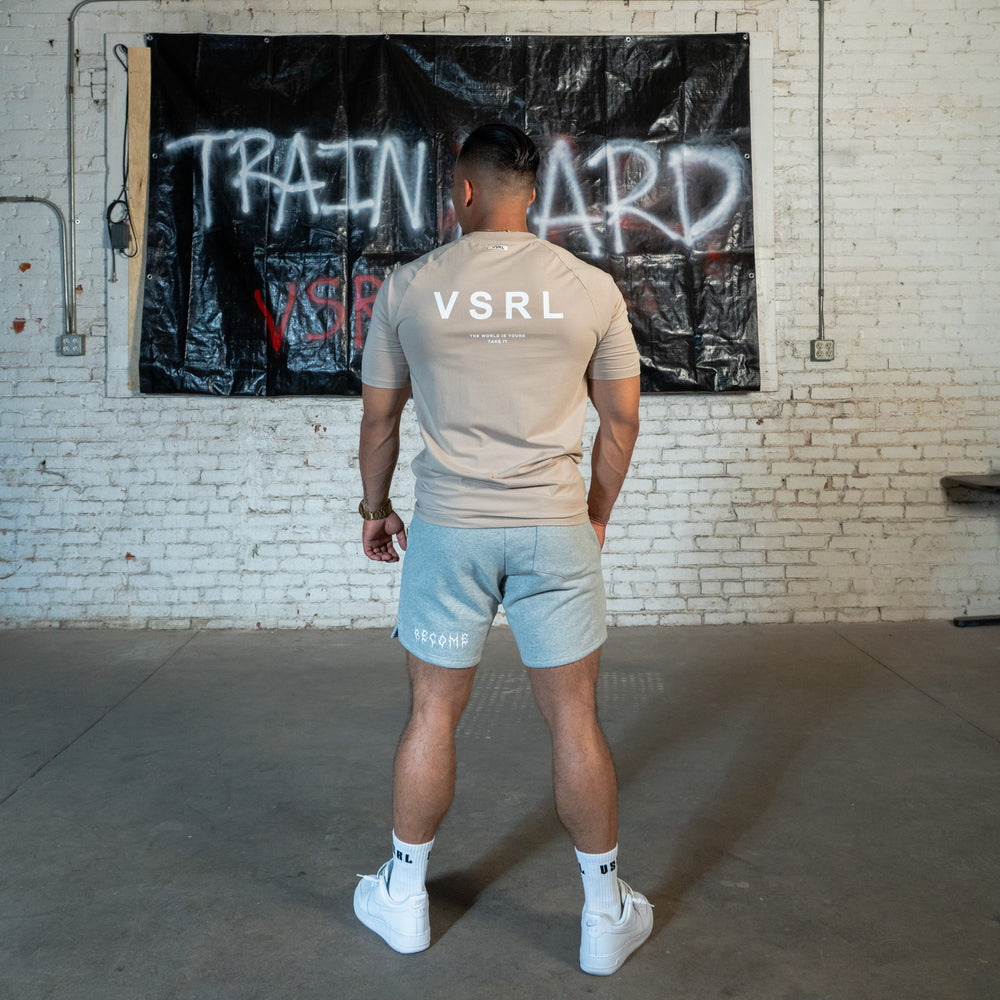 KING (Sand) Fitted Athletic T