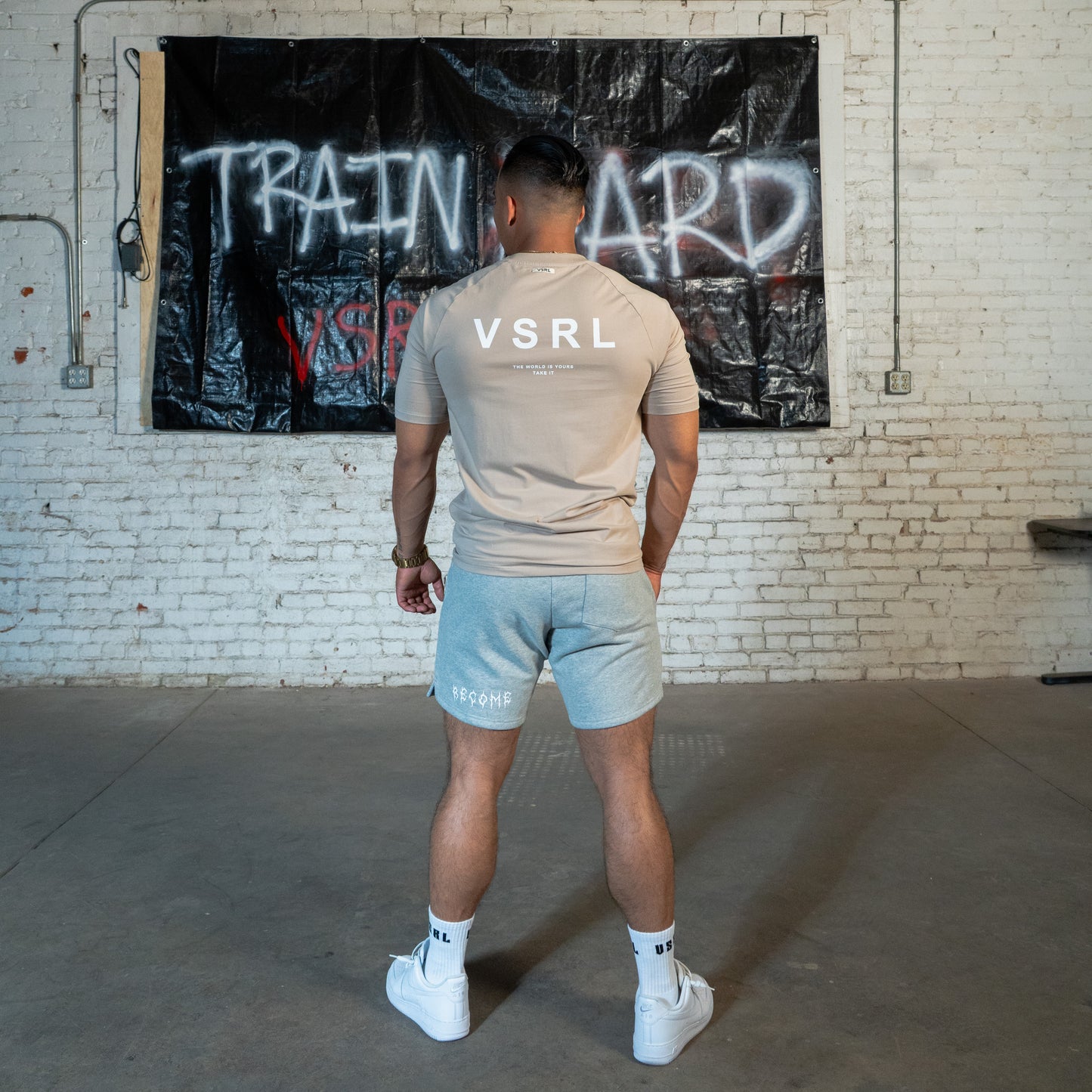 KING (Sand) Fitted Athletic T