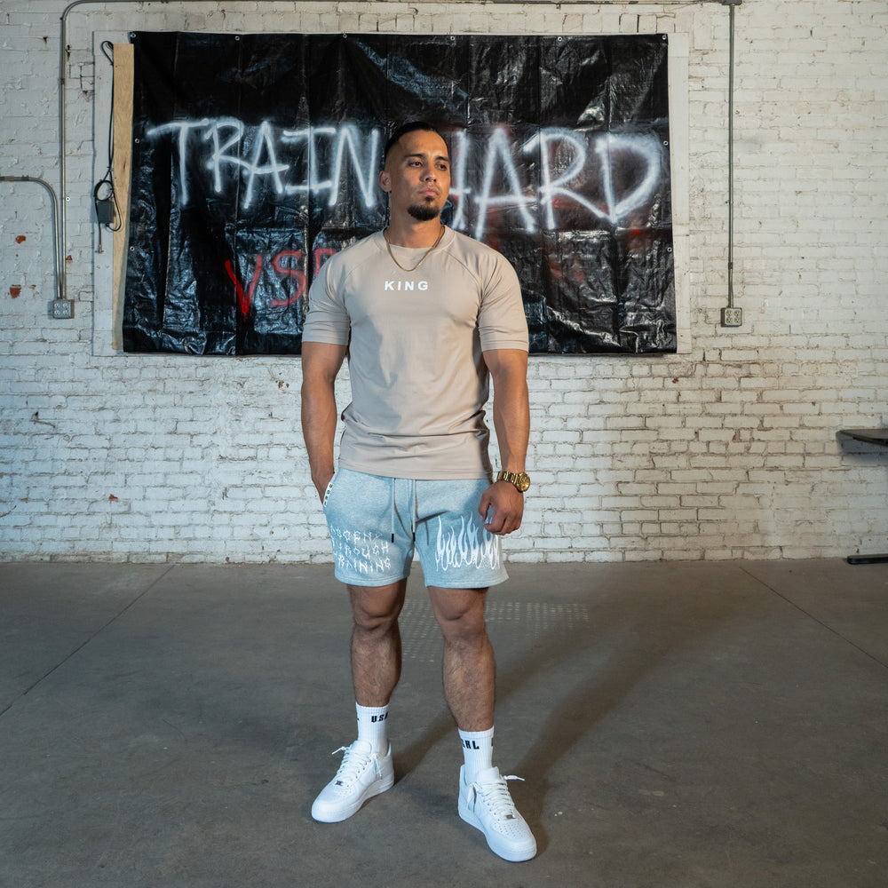 
                      
                        Ascend Through Training (Heather Grey) Heavyweight Cotton Shorts
                      
                    