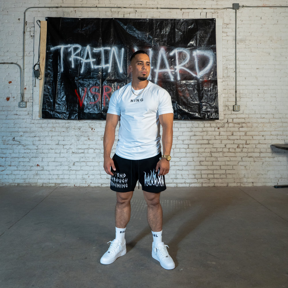 KING (White) Fitted Athletic T